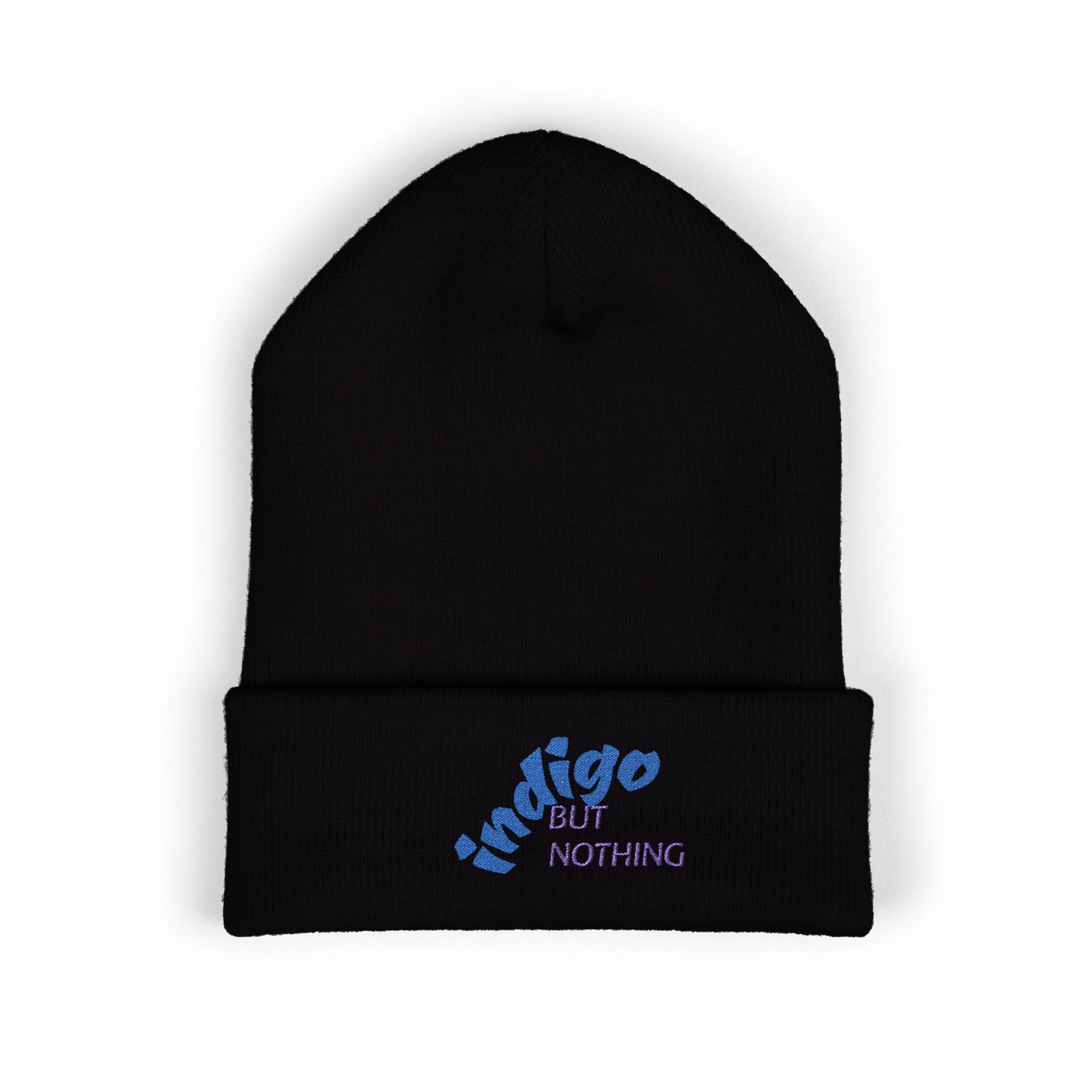 Embroidered 'nothing but indigo' Classic Cuffed Beanie