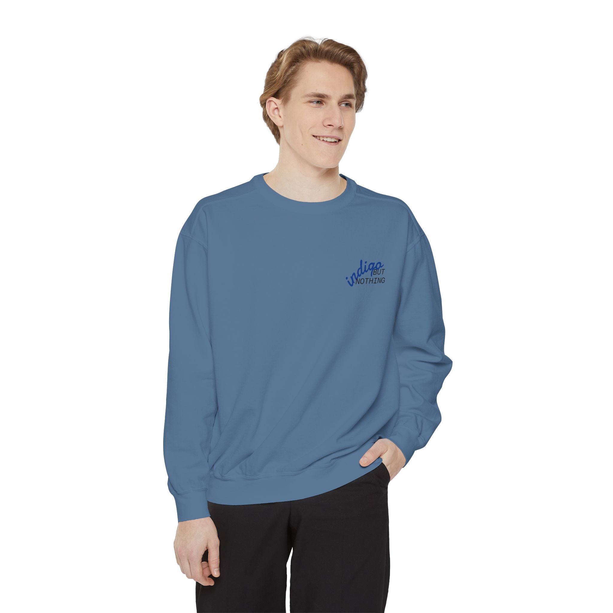 Nothing But Indigo Sweatshirt — Vintage-Style Graphic Crewneck