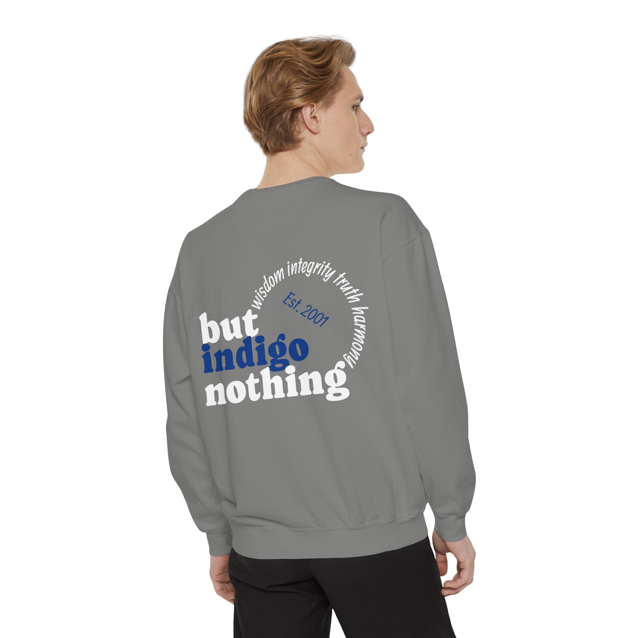 Nothing But Indigo Sweatshirt — Vintage-Style Graphic Crewneck