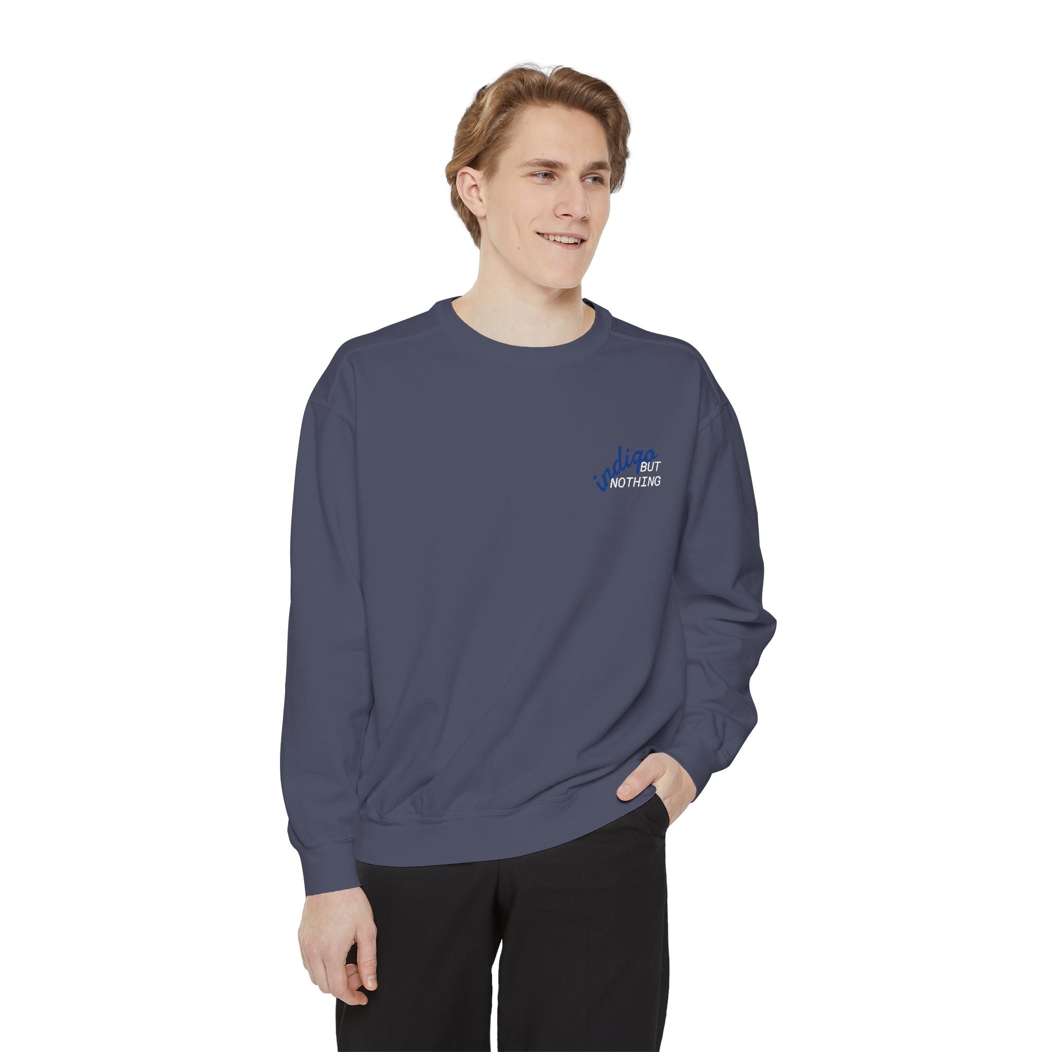 Nothing But Indigo Sweatshirt — Vintage-Style Graphic Crewneck