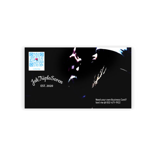 Custom Business Cards — Dark Minimal Musician QR Card (JakTripleSeven EST. 2020)
