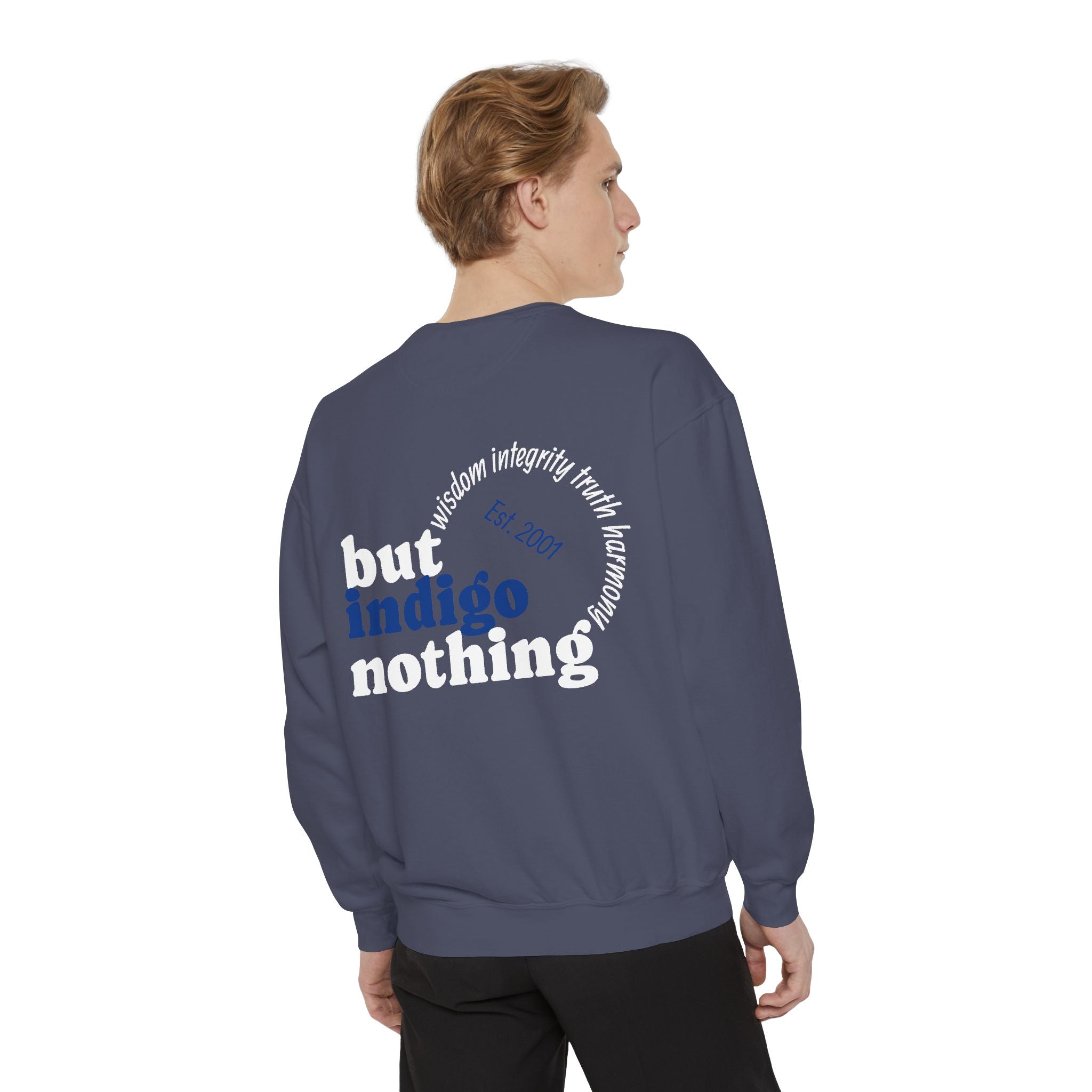 Nothing But Indigo Sweatshirt — Vintage-Style Graphic Crewneck