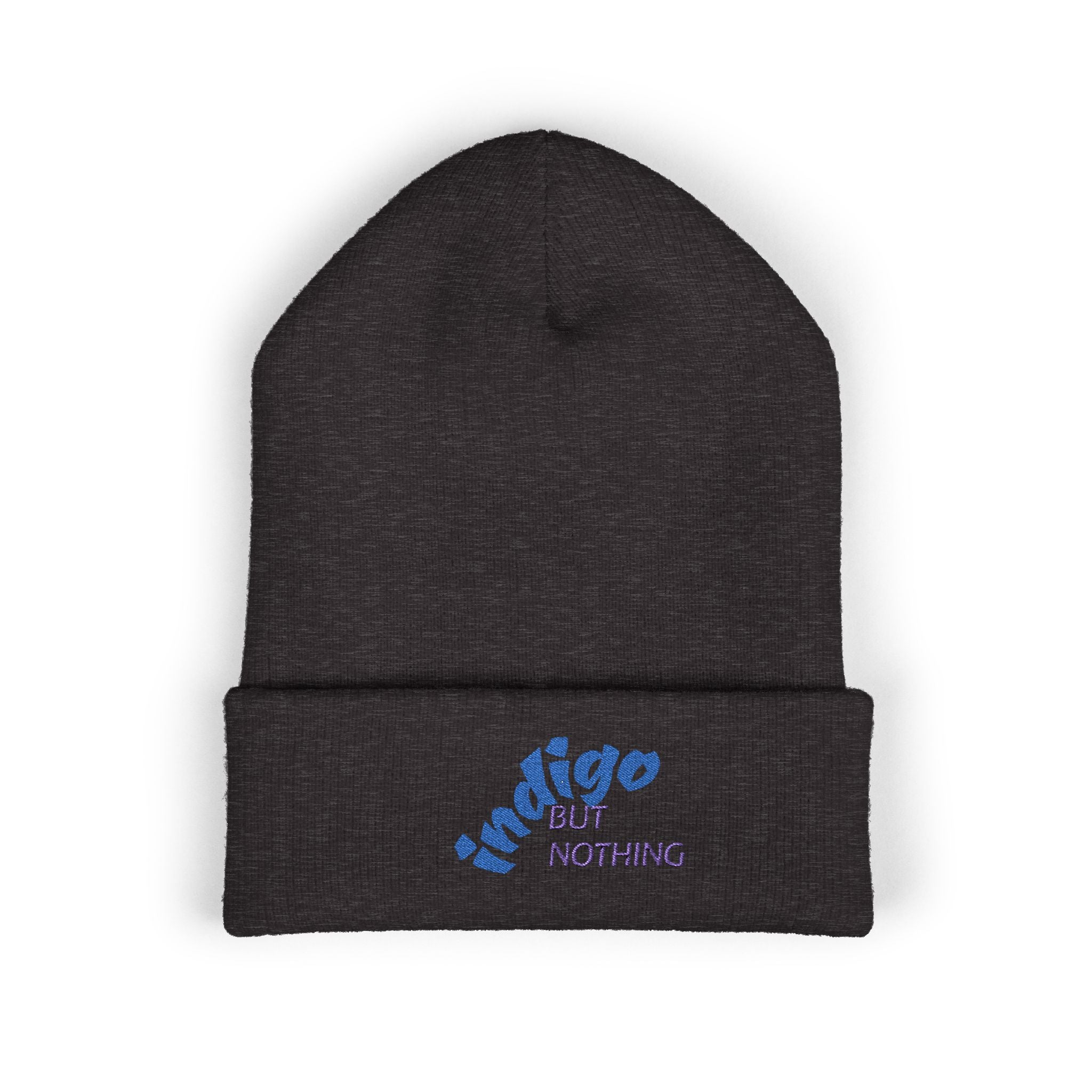 Embroidered 'nothing but indigo' Classic Cuffed Beanie