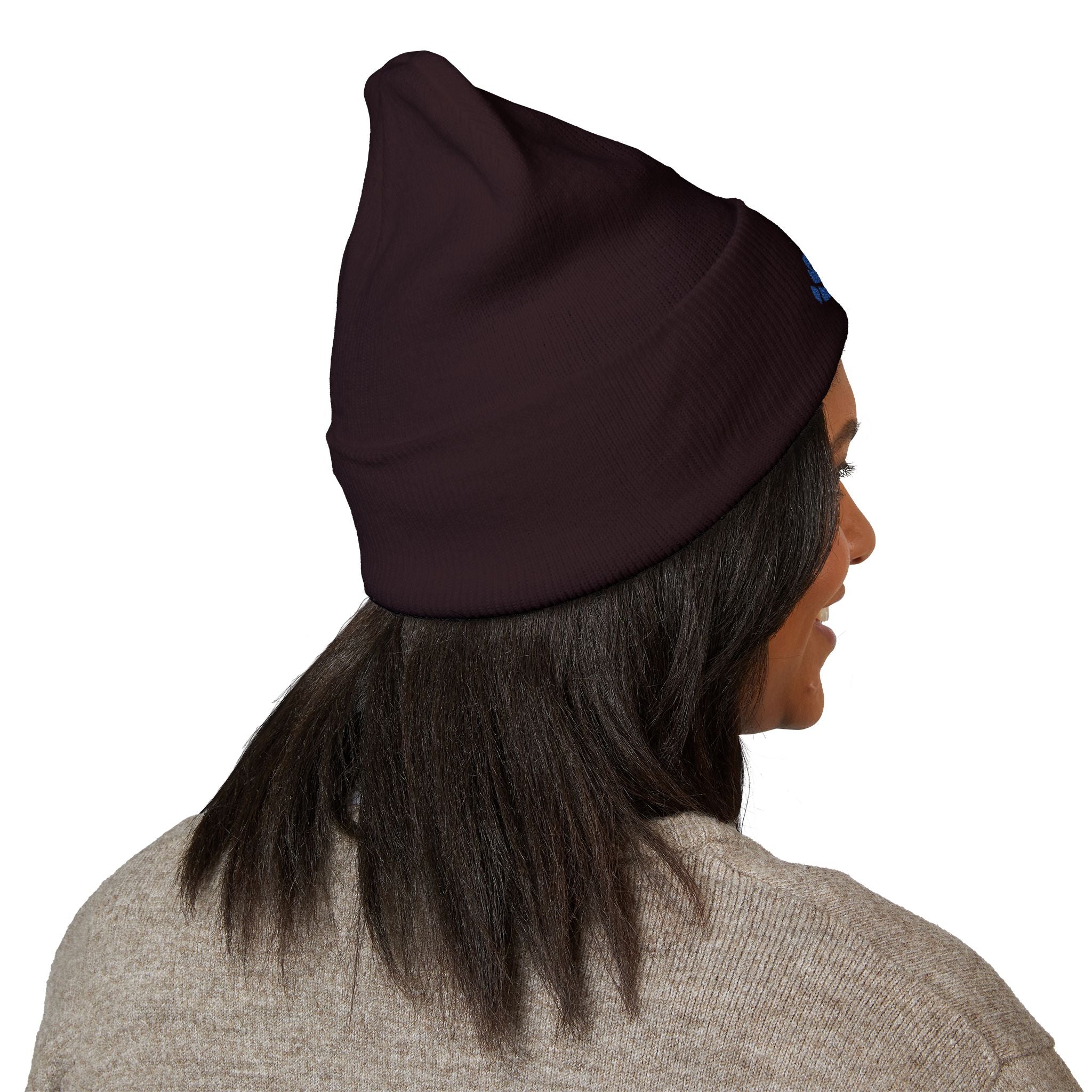 Embroidered 'nothing but indigo' Classic Cuffed Beanie