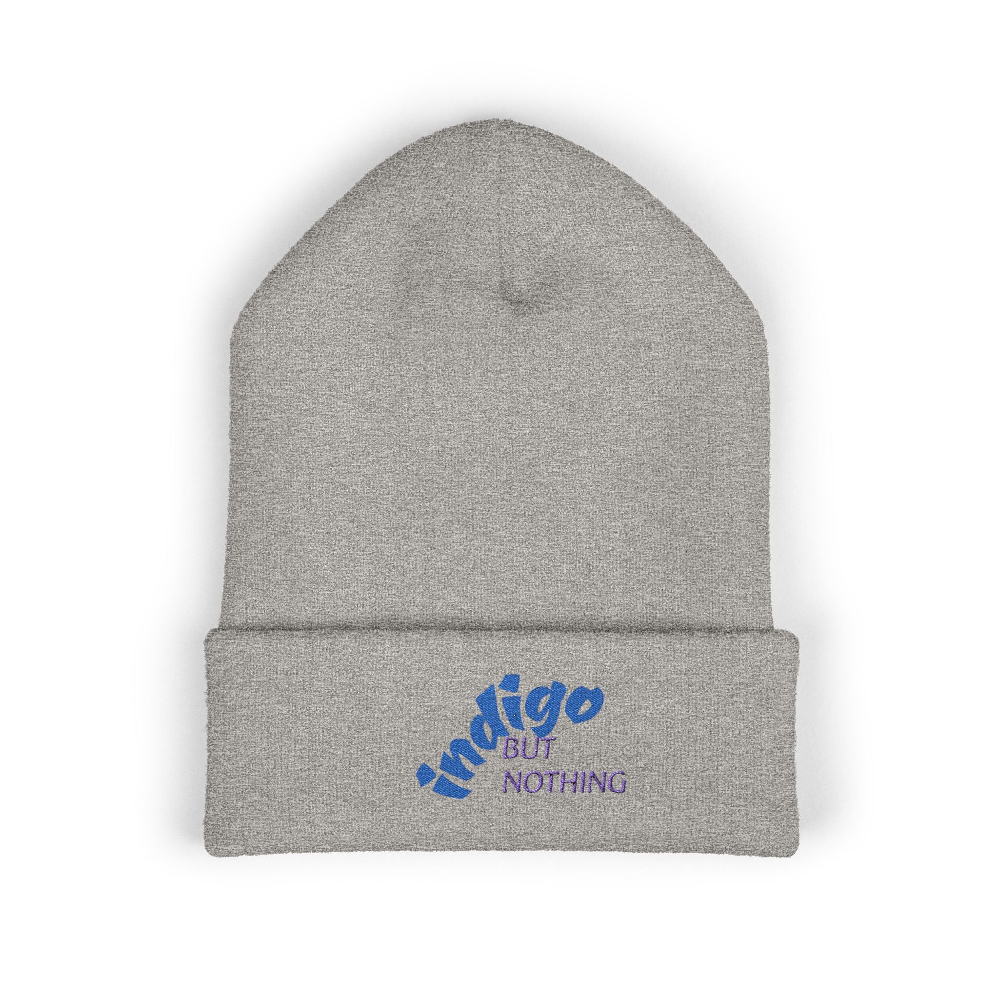 Embroidered 'nothing but indigo' Classic Cuffed Beanie