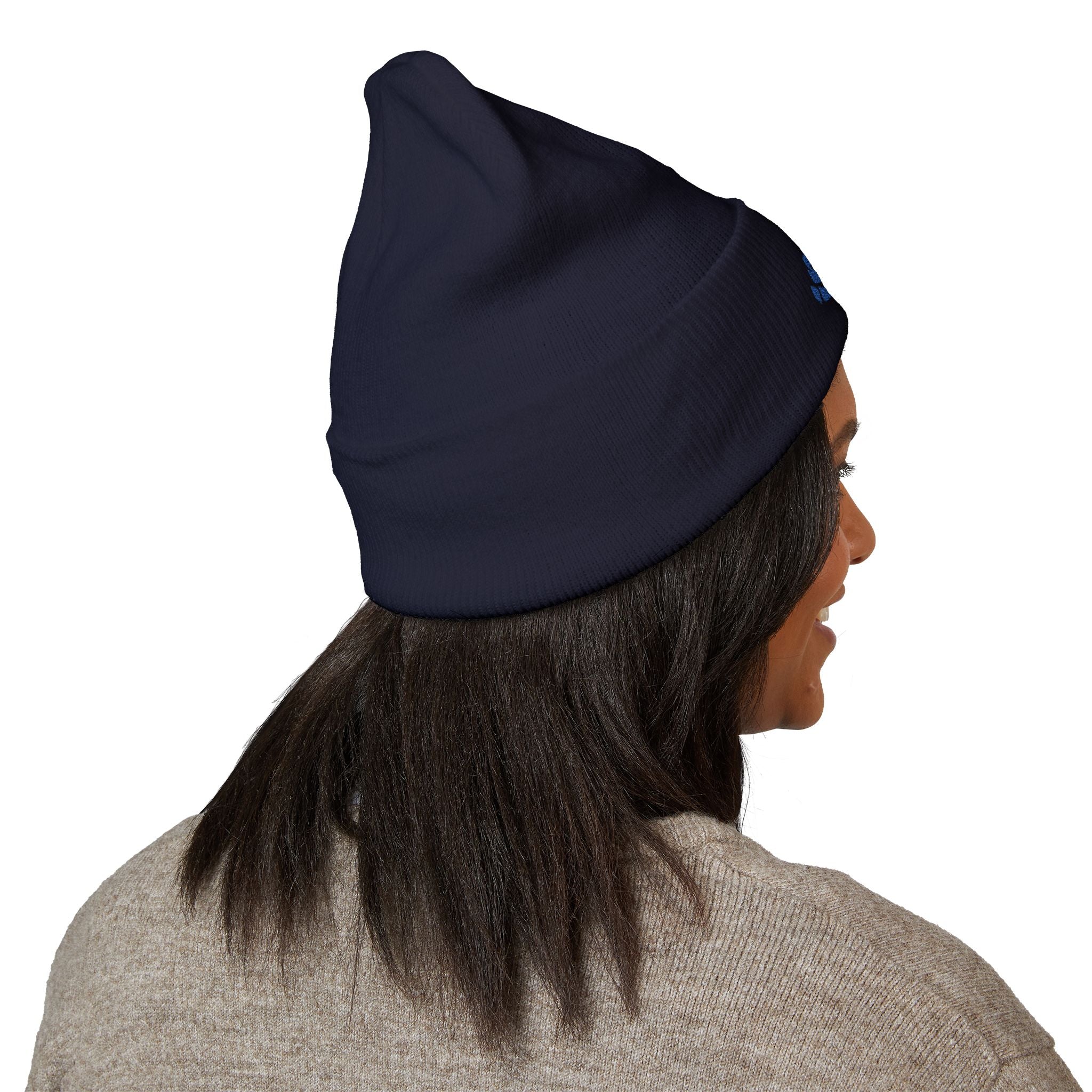Embroidered 'nothing but indigo' Classic Cuffed Beanie