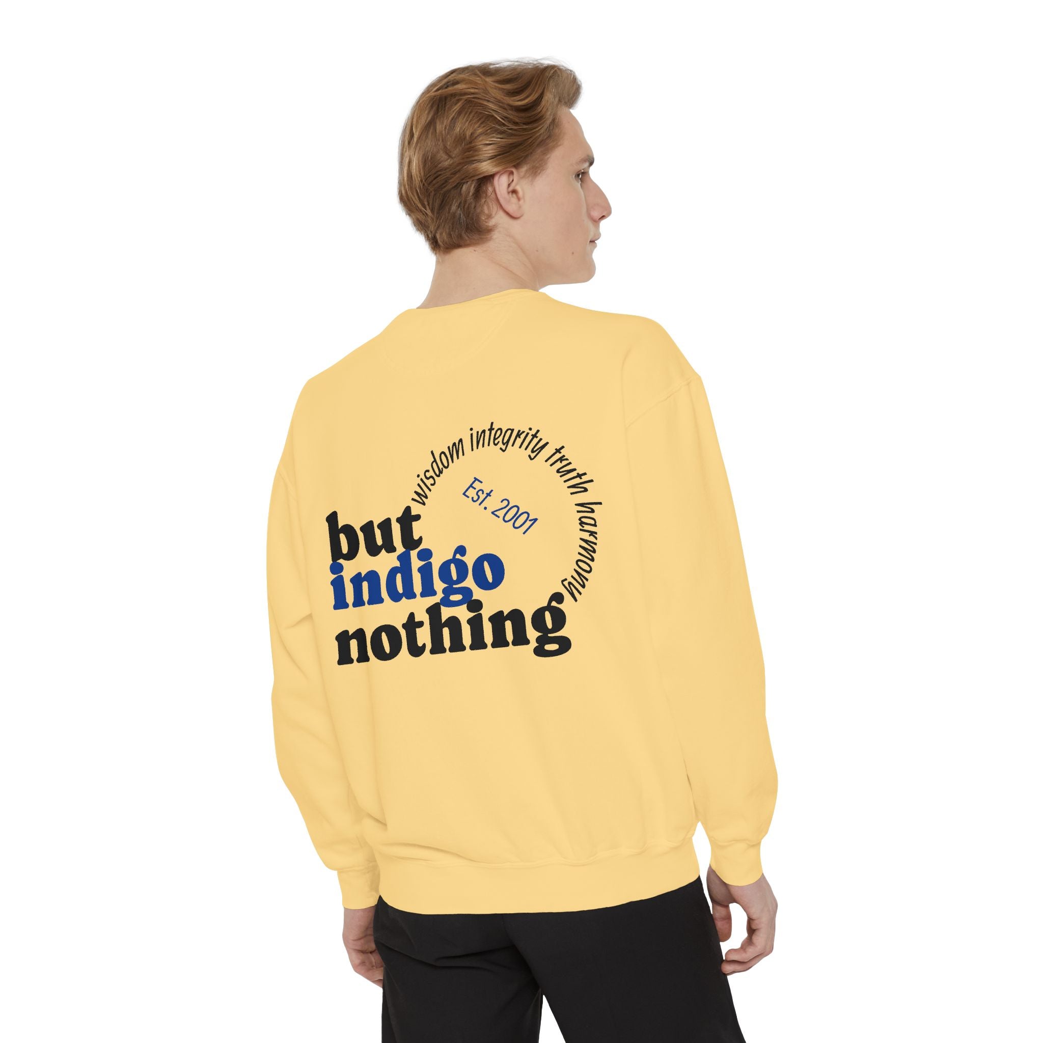 Nothing But Indigo Sweatshirt — Vintage-Style Graphic Crewneck