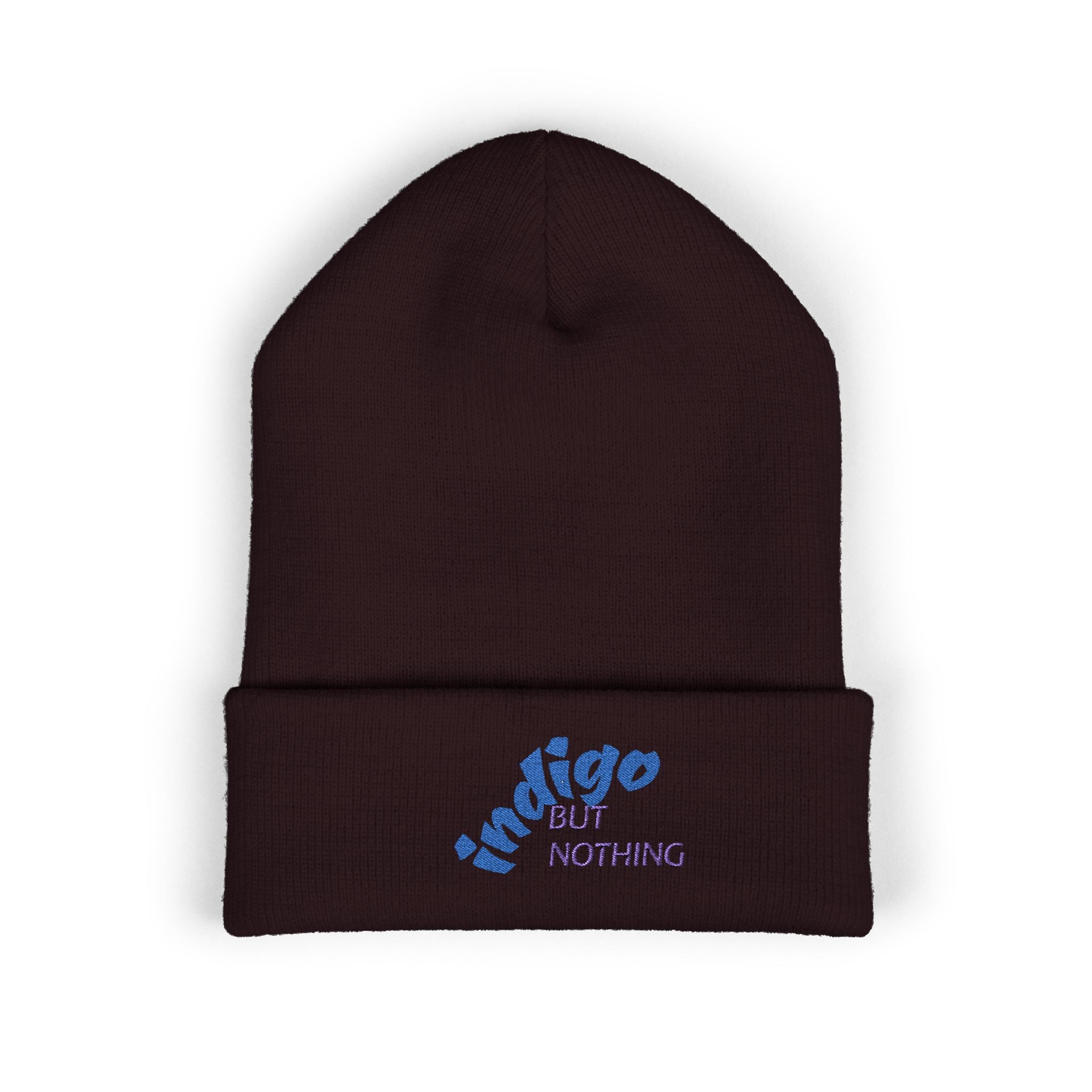 Embroidered 'nothing but indigo' Classic Cuffed Beanie
